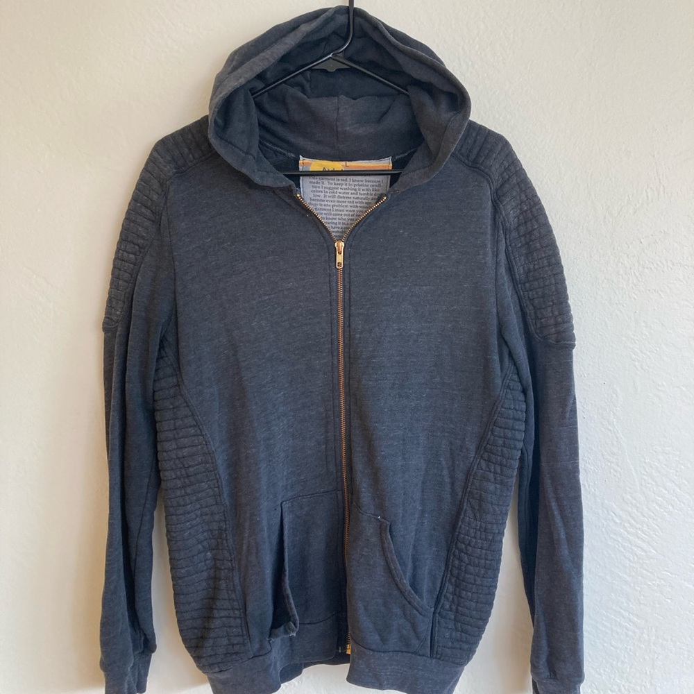Aviator Nation black zip up hoody sweatshirt